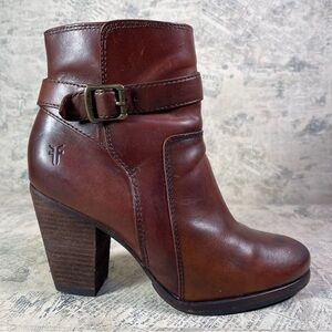 Frye Patty Ridding Bootie  Redwood color leather